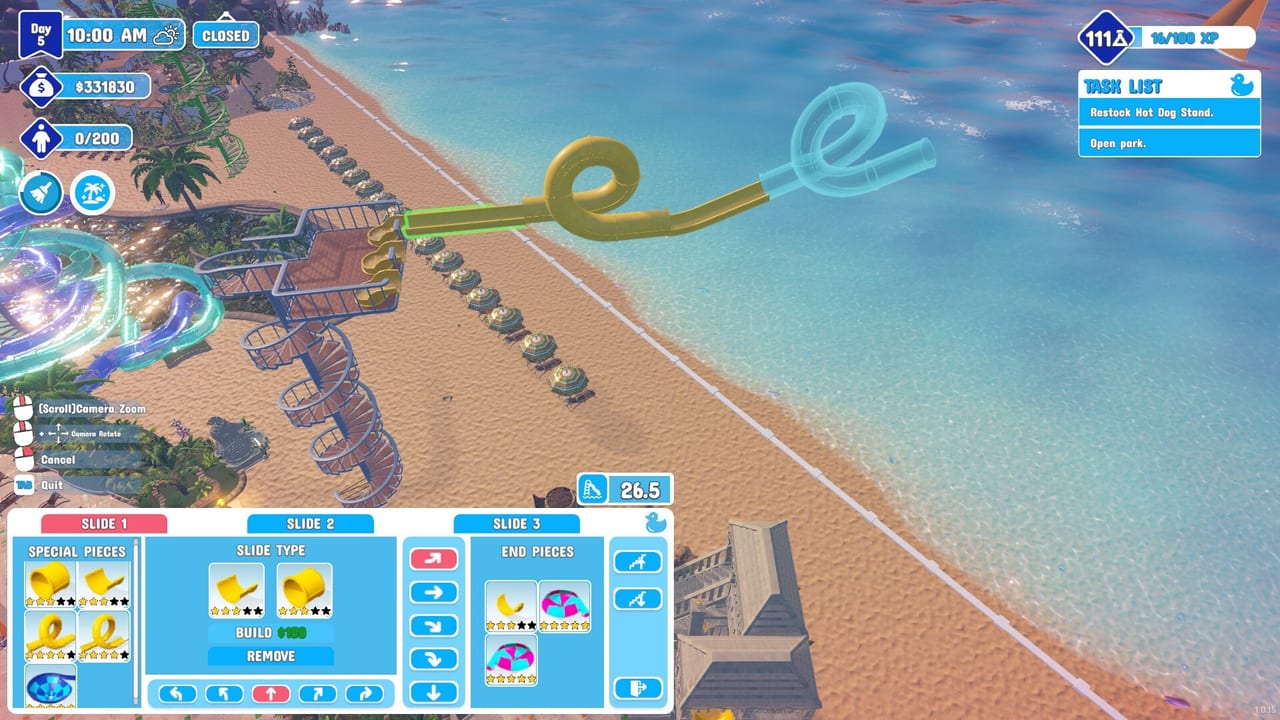 Waterpark Simulator building tools